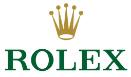 Rolex logo with gold crown and green text